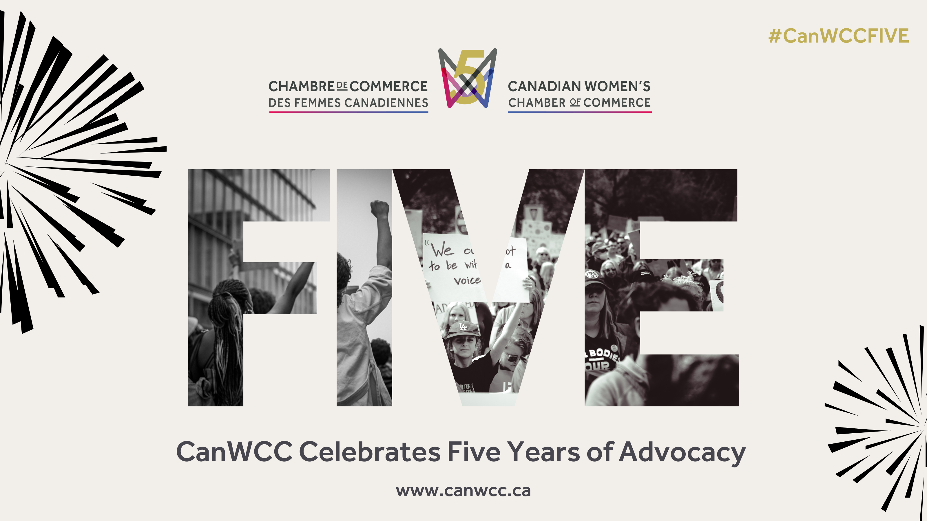 CanWCC celebrates 5 years of Advocacy graphic